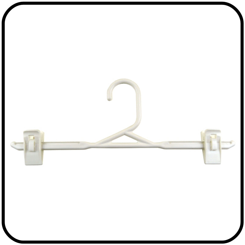 Braiform Australia Plastic Clip Hanger White Heavy Duty Pack of 4