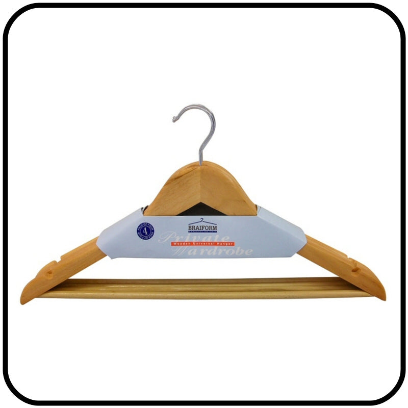 Braiform Australia Wooden Clothes Hanger Pack of 4