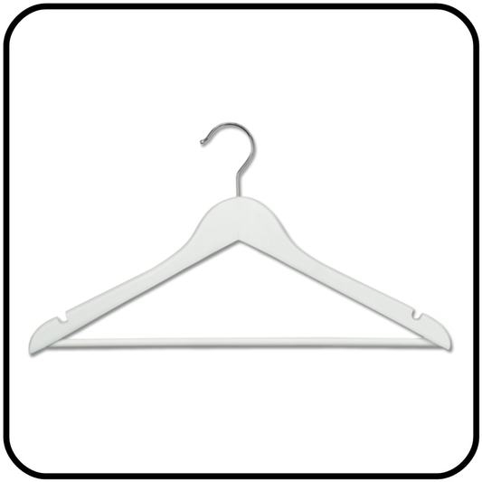 Wooden Clothes Hanger - White