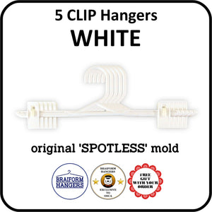 Plastic Clip Hangers - White