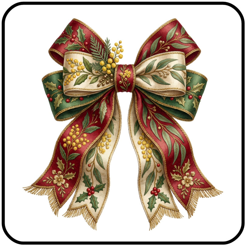Osca Calico Reusable Gift Bags - Bow