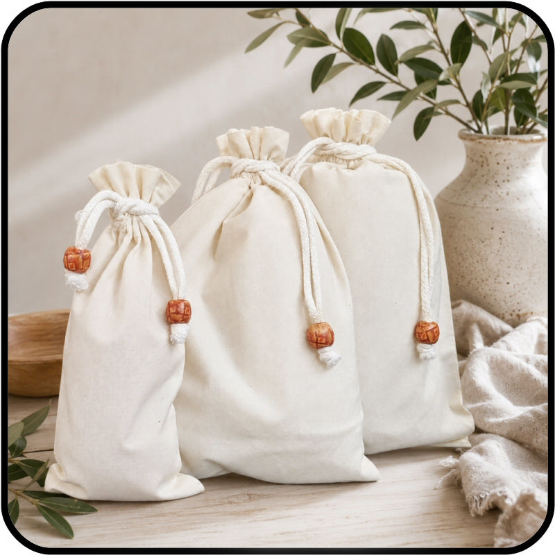 Osca Calico Reusable Gift Bags - Plain
