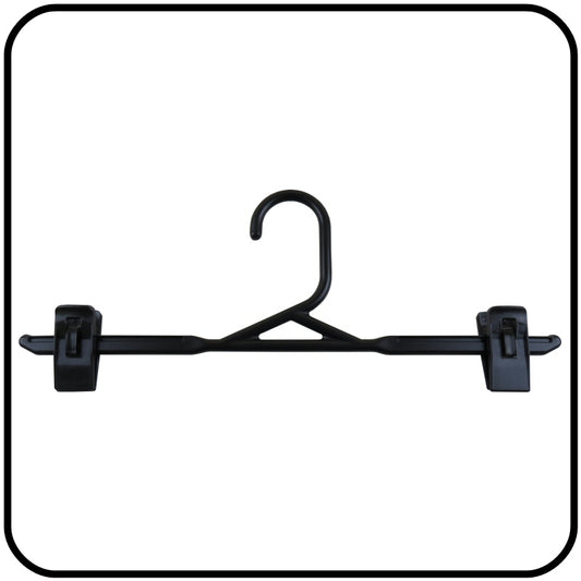 Braiform Australia Plastic Clip Hanger Black Heavy Duty Pack of 5