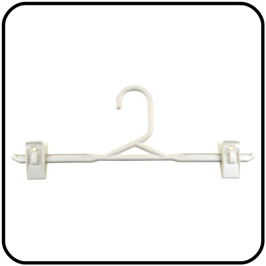 Braiform Australia Plastic Clip Hanger White Heavy Duty Pack of 4