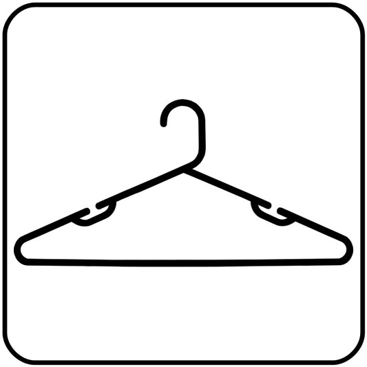 Plastic Clothes Hangers - Heavy Duty - Black